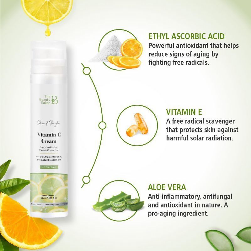 The Beauty Sailor Shine & Bright Vitamin C Cream For All Skin Types  Grab2Buy The Beauty Sailor Grab2Buy