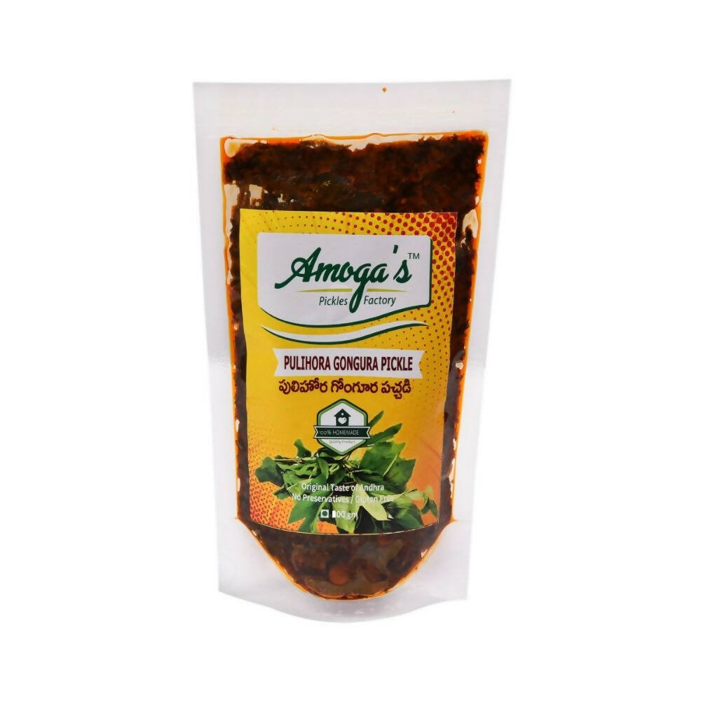 Amoga's Pickles Factory Pulihora Gongura Pickle - Grab2buy