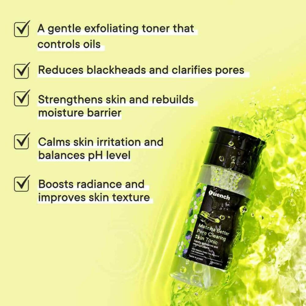 Quench Botanics Matcha Better Pore Clearing Skin Tonic - Korean Skincare 