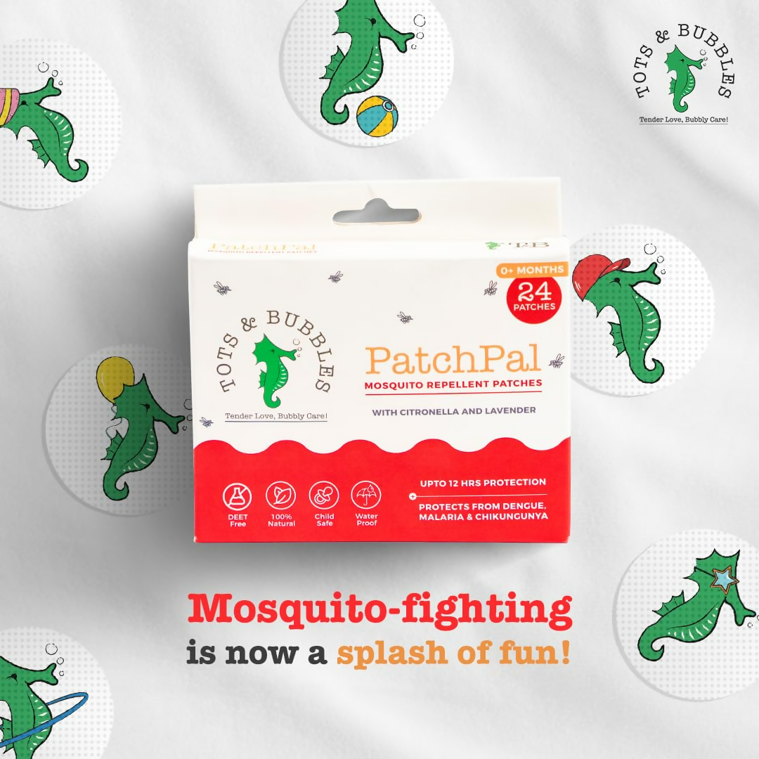 Tots And Bubbles Patchpal Natural Mosquito Repellant Patches For Babies 