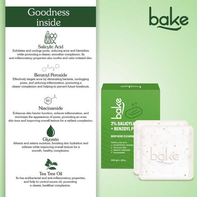 Bake 2% Salicylic Acid Soap for Face & Body Acne  Grab2Buy Bake Grab2Buy