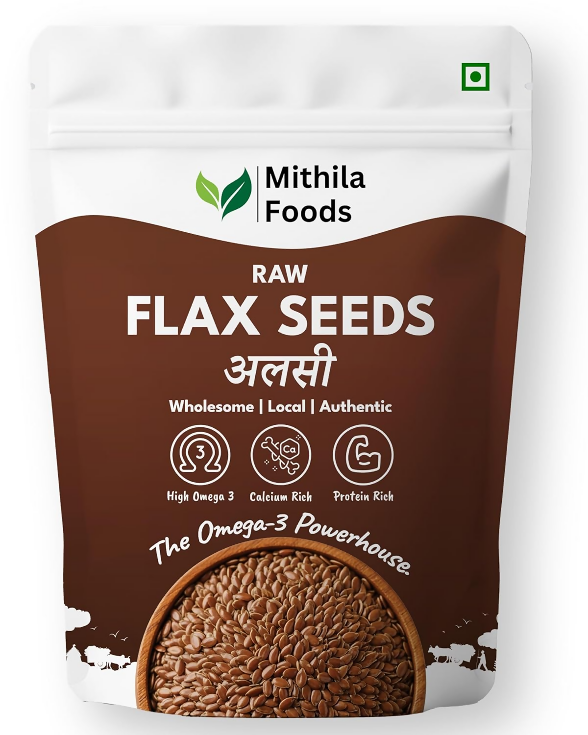 Mithila Foods Premium Flax Seeds Alsi Beej For Weight Loss, Hair Growth & Skin Care