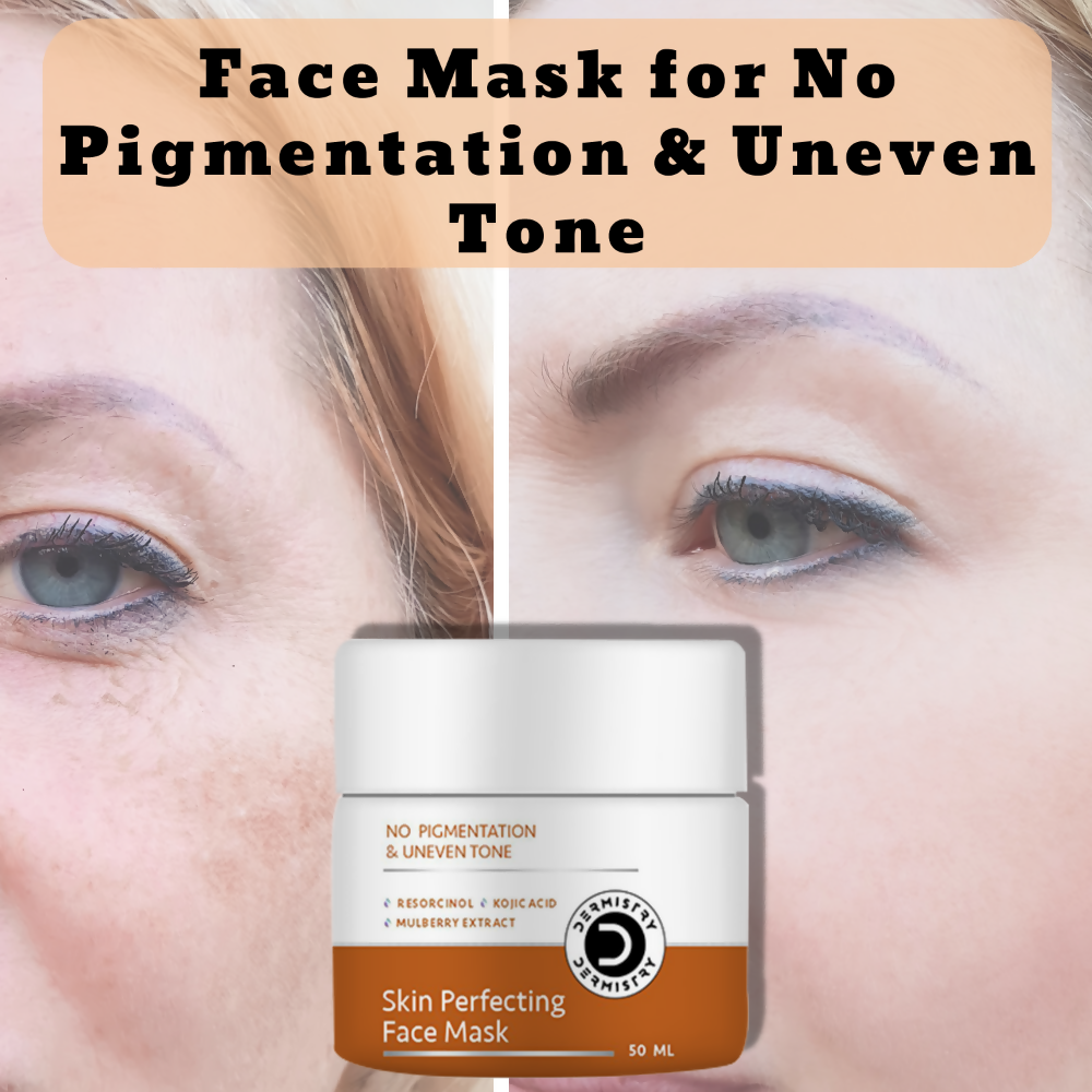 Dermistry Skin Perfecting Face Mask Kojic Acid Resorcinol for Pigmentation Dark Spots Uneven Tone 