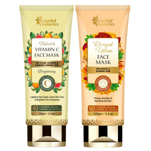 Oriental Botanics Rivayat Ubtan Face Mask And Nature’s Vitamin C Face Mask Combo | Grab2Buy