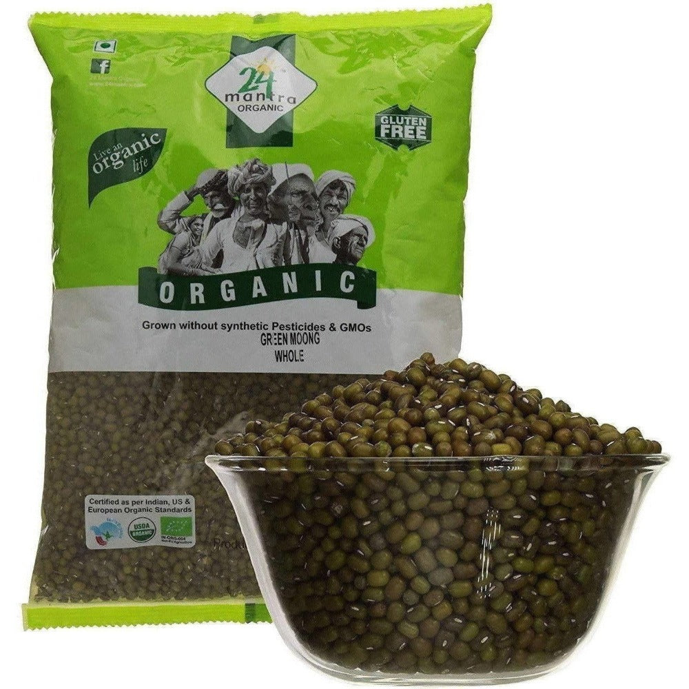 24 Mantra Organic Green Moong Whole 