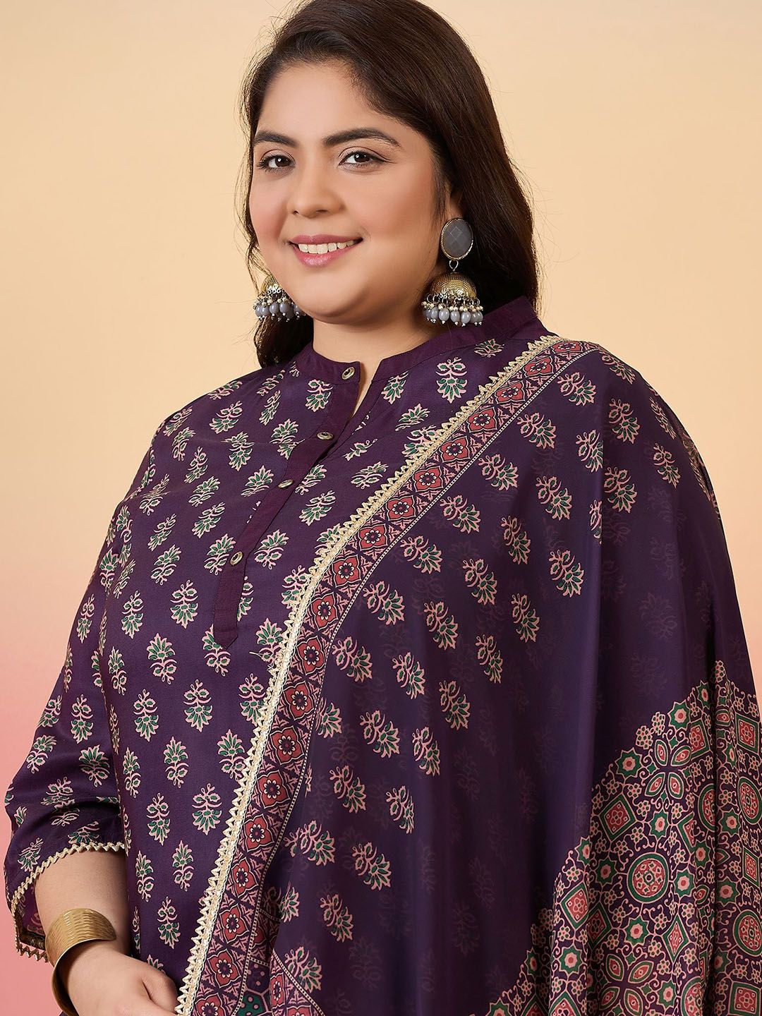 Sztori Women Floral Printed Regular Kurta with Trousers & With Dupatta