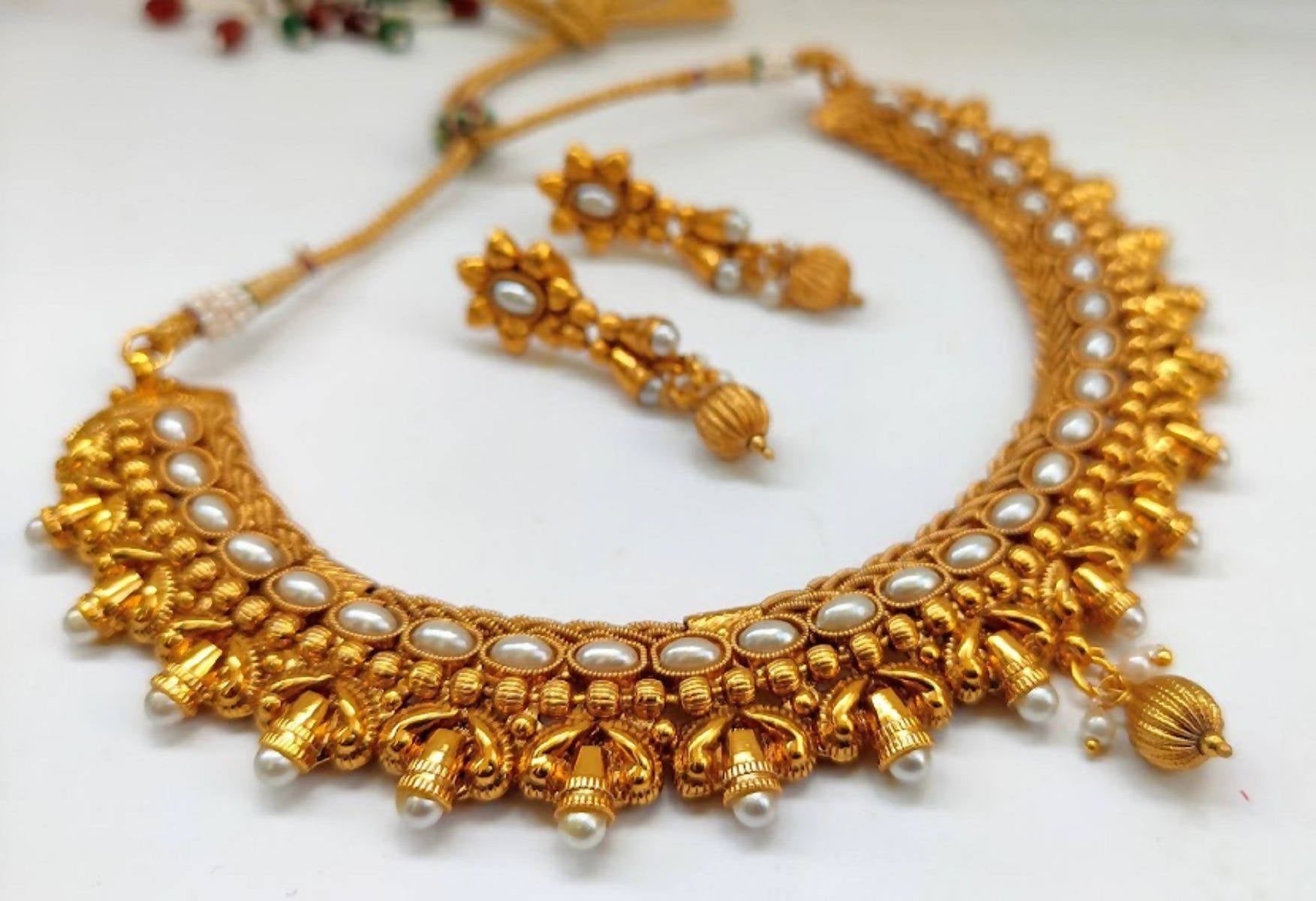 White Kemp Designer Necklace Set - Grab2buy