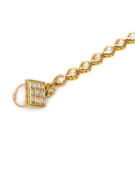Kundan Hand Harness (gold) - Ruby Raang - Grab2buy