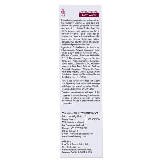 Iha Skin Lightening Face Wash with Mulberry & Licorice - Grab2buy