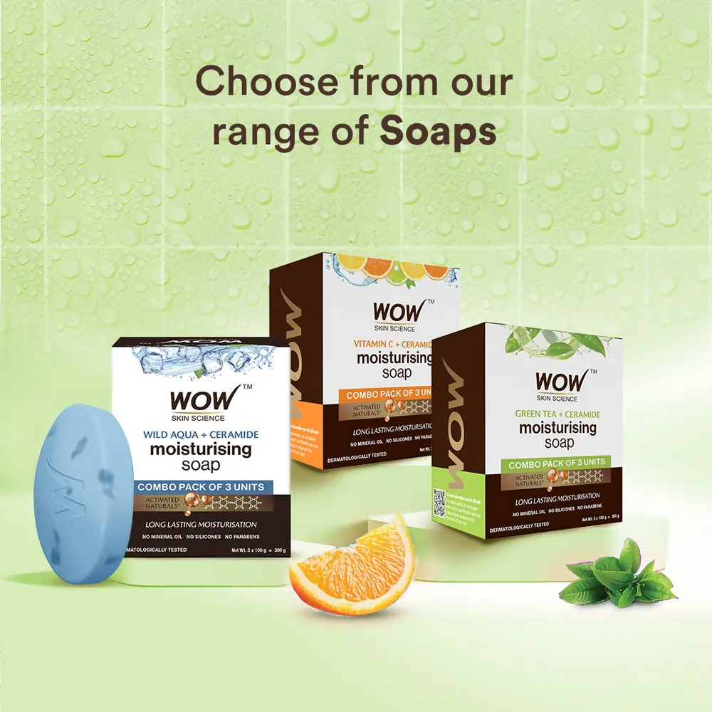 Wow Skin Science Green Tea & Ceramide Moisturizing Soap  Grab2Buy Wow Skin Science Grab2Buy