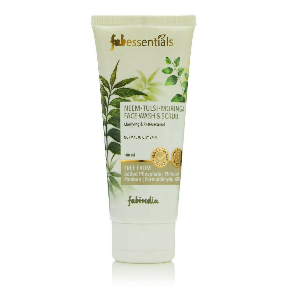 Fabessentials Neem Tulsi Moringa Face Wash & Scrub - Grab2buy