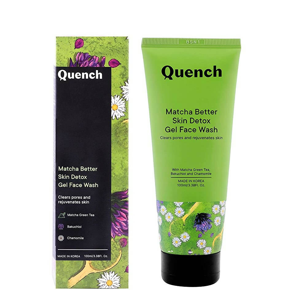 Quench Botanics Matcha Better Skin Detox Gel Face Wash - Korean Skincare 