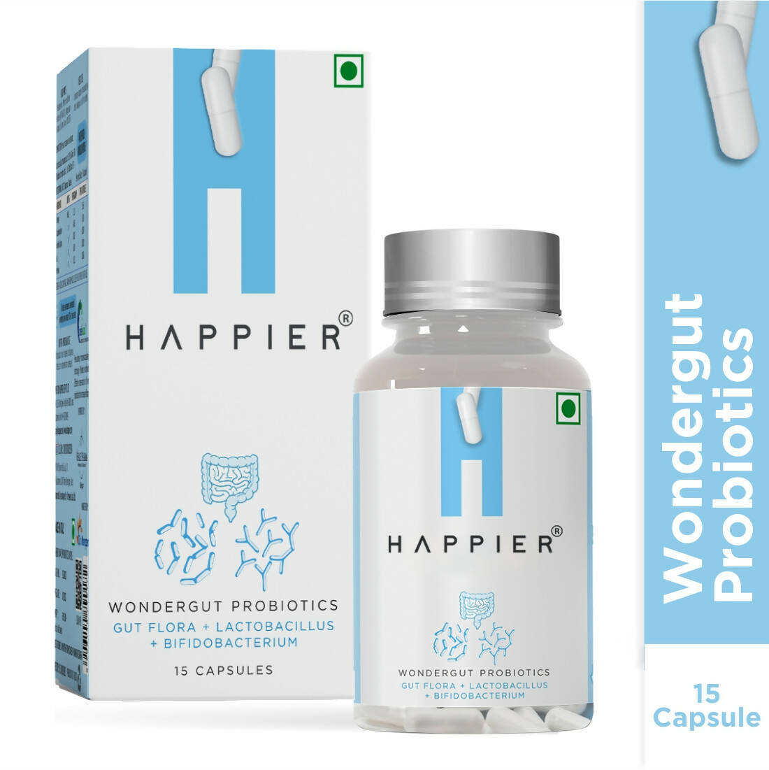 Happier Wondergut Probiotics Capsules - Grab2buy