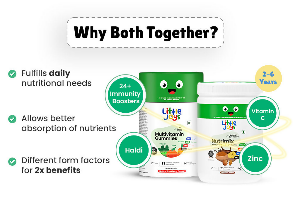 Little Joys Nutrimix & Multivitamin Gummies Immunity Boosting Kit 2-6 years