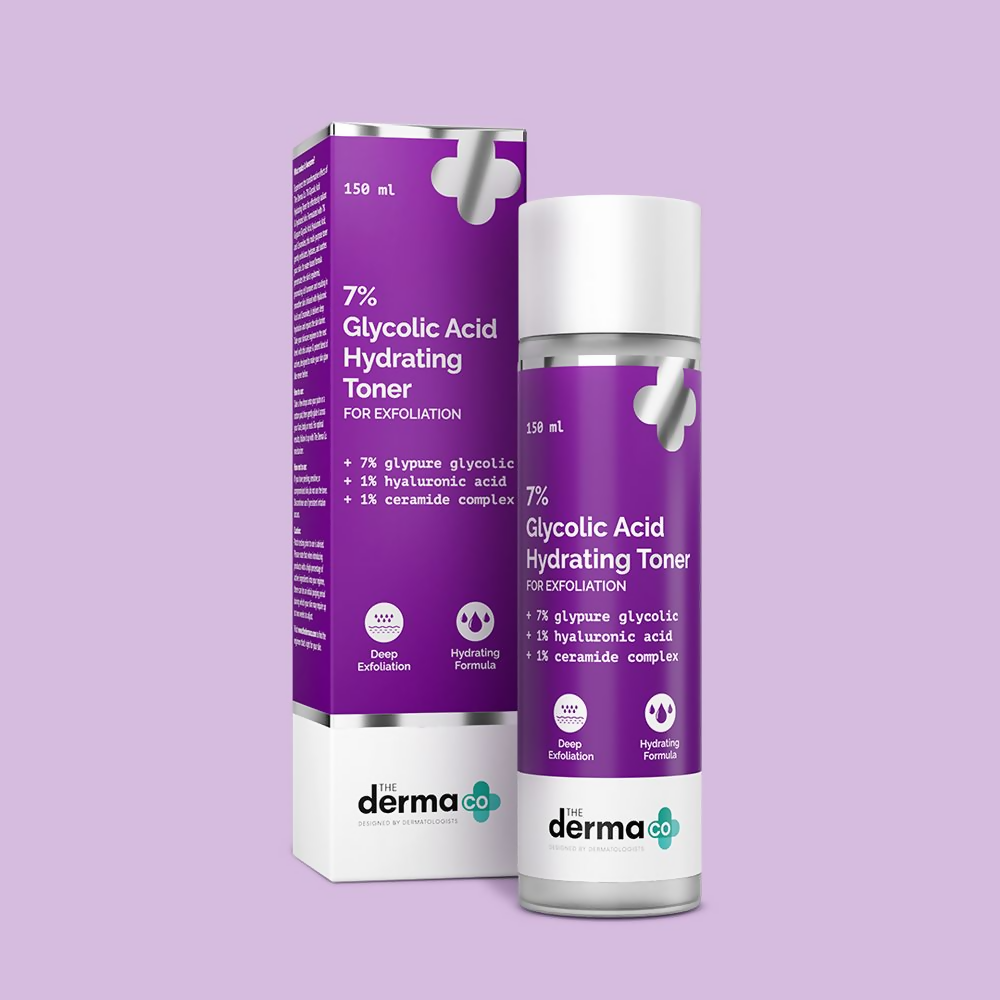 The Derma Co 7% Glycolic Acid Hydrating Toner With Glycolic Acid & Hyaluronic Acid For Gentle Exfoliation  Grab2Buy The Derma Co Grab2Buy