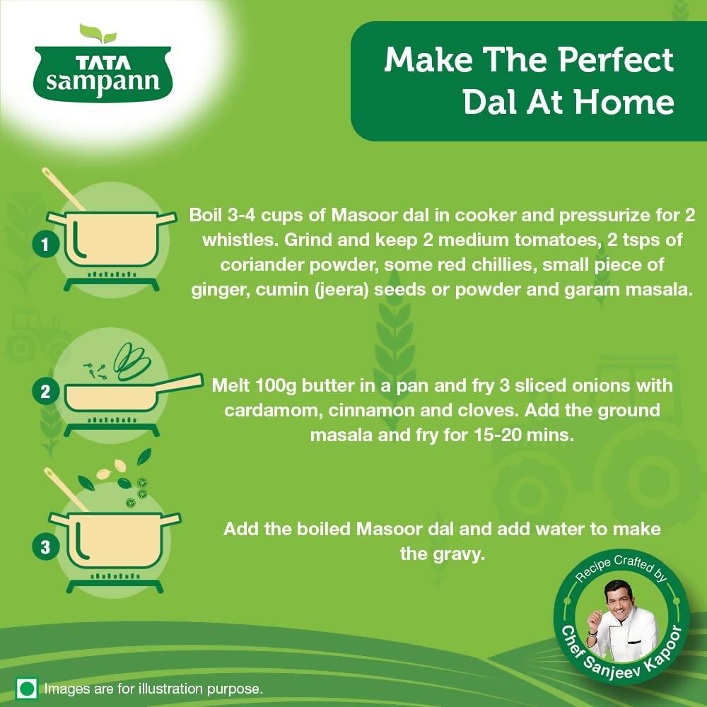 Tata Sampann Unpolished Masoor Dal Whole 