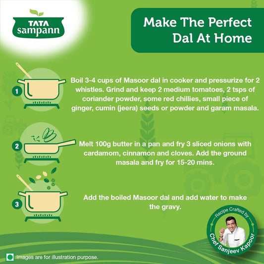 Tata Sampann Unpolished Masoor Dal Whole 