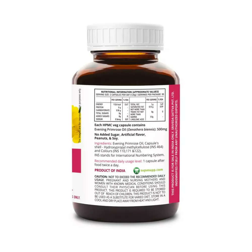 Sri Sri Tattva Supasupp SupaSupp Evening Primrose Oil Capsules - Women's Health Genie India