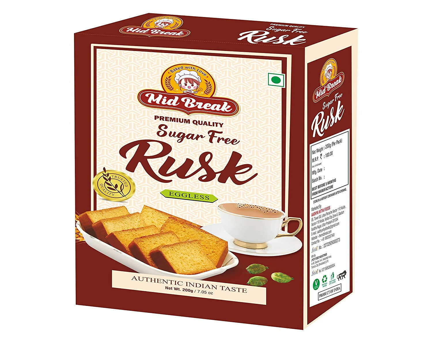 Mid Break Sugar Free Rusk - Grab2buy