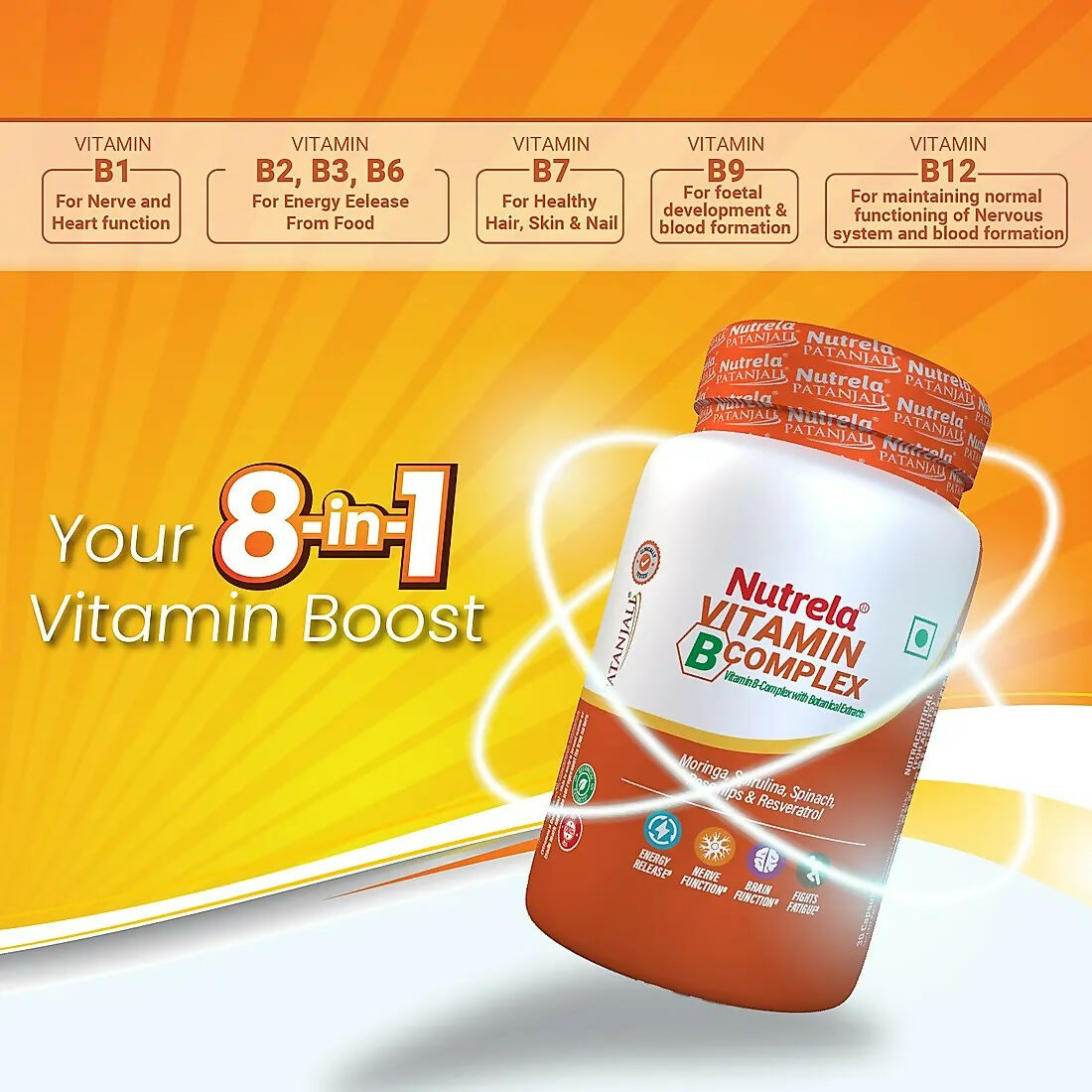 Patanjali Nutrela Vitamin B-complex Capsules Genie India
