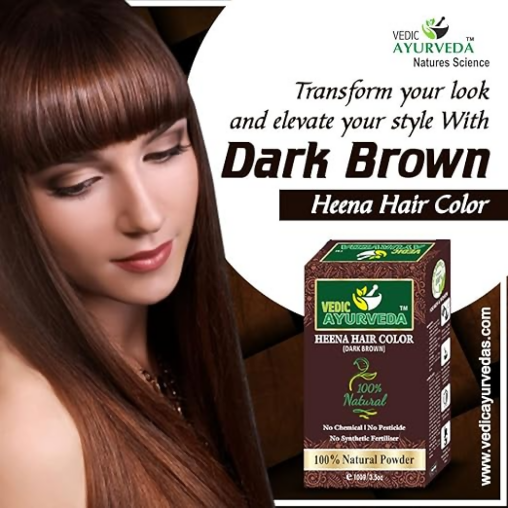 VedicAyurveda Dark Brown Hair Color  Grab2Buy VedicAyurveda Grab2Buy