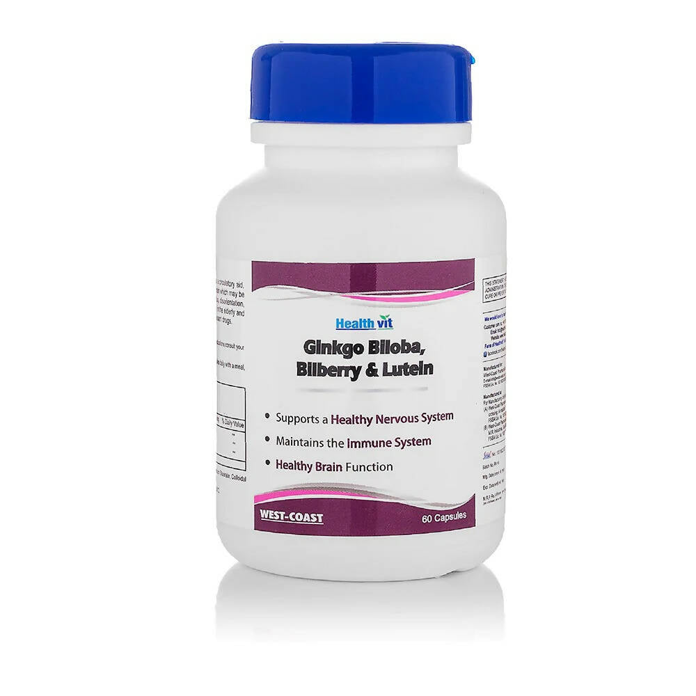 Healthvit Ginkgo Biloba Billberry And Lutein Capsules - Grab2buy