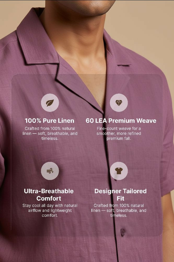 Henna — Wine Linen Shirt by Hilo Design