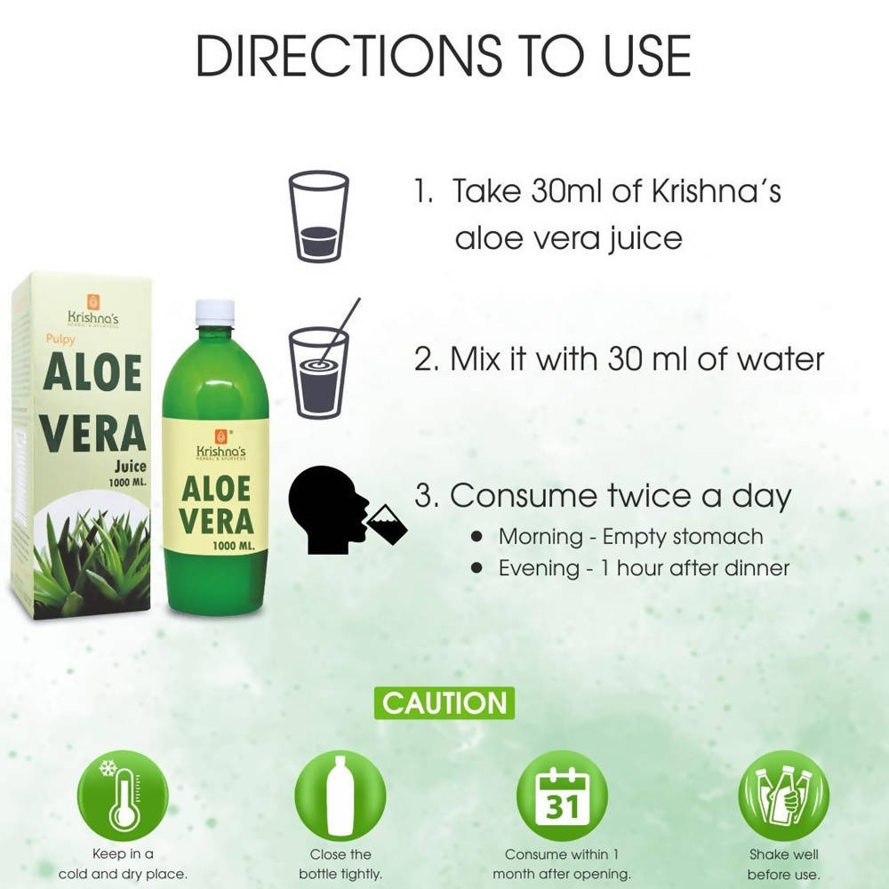 Krishna's Herbal & Ayurveda Premium Aloe Vera High Fibre Juice 