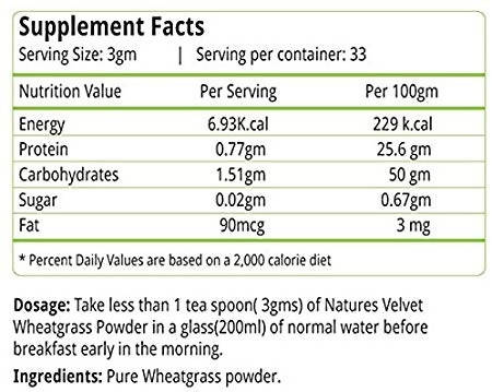 Nature's Velvet Wheat Grass Powder 