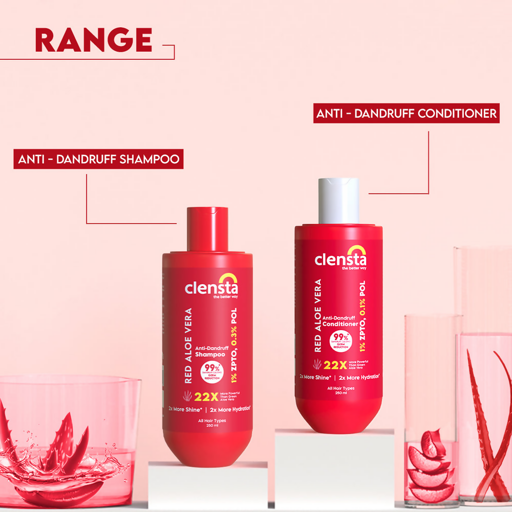Clensta Red Aloe Vera Anti-Dandruff Shampoo 