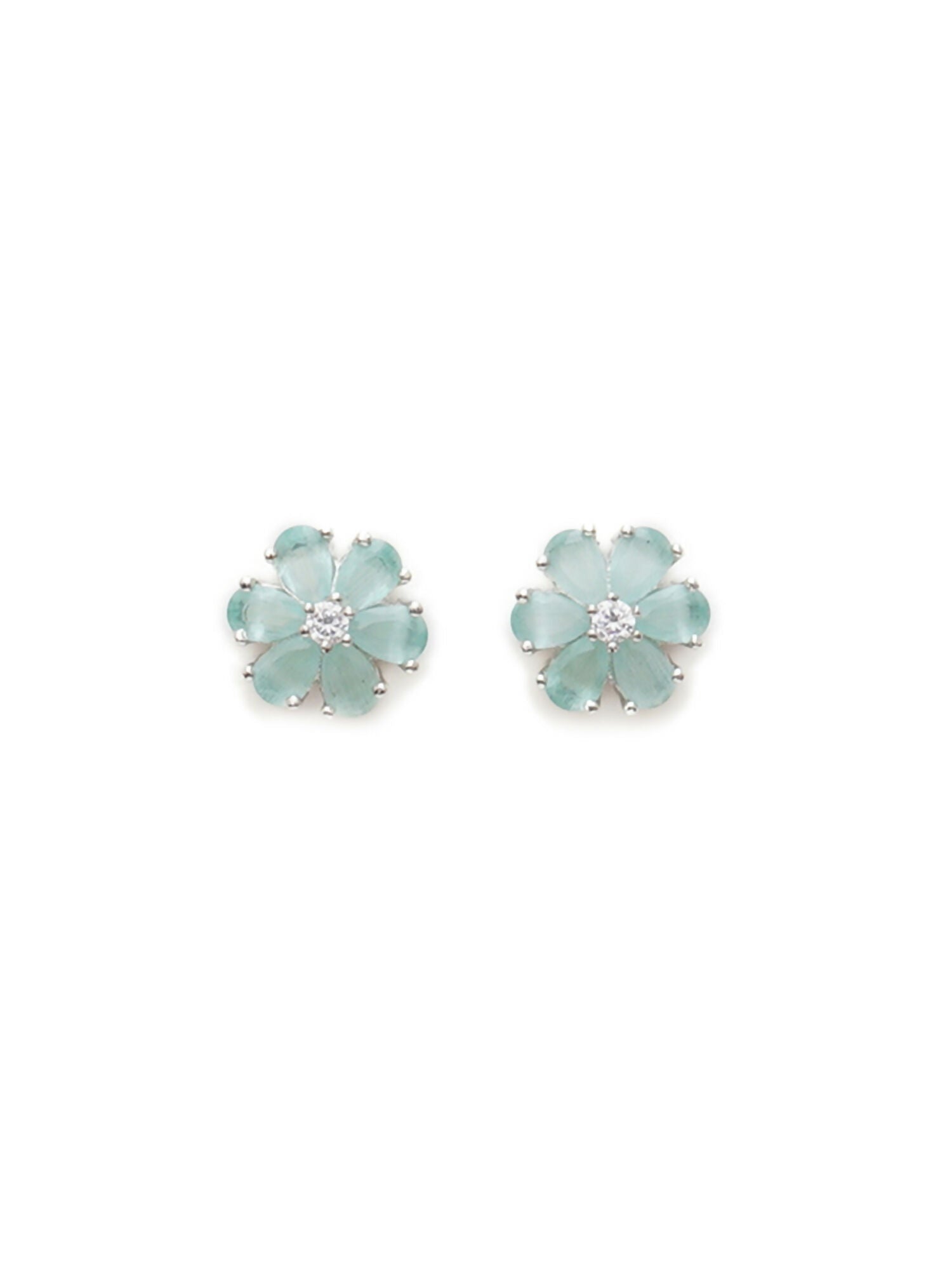 stone stud (mint green ) - Ruby Raang