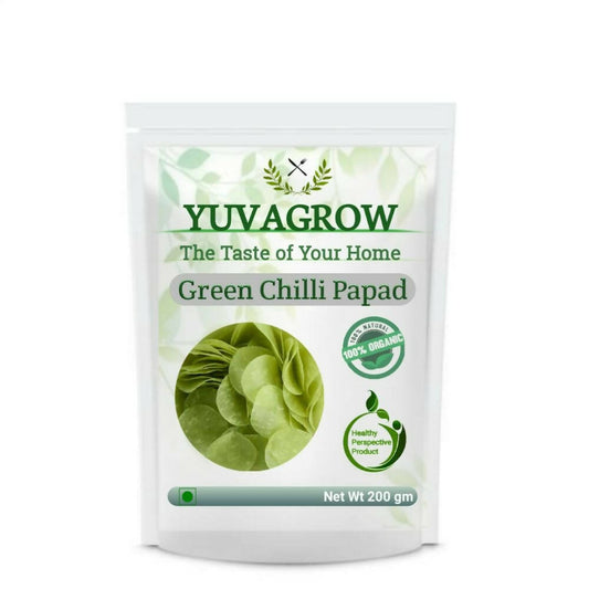 Yuvagrow Green Chilli Papad - Grab2buy