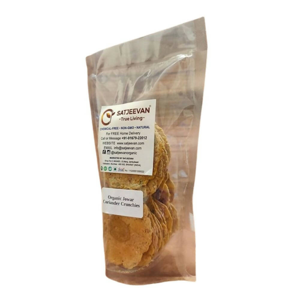 Satjeevan Organic Jowar Coriander Crunchies  Grab2Buy Satjeevan Grab2Buy