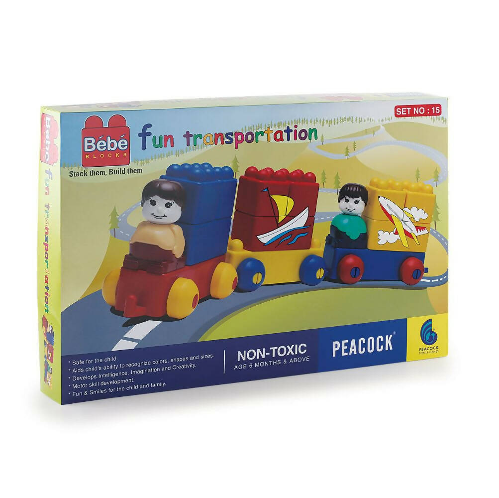 Peacock Learning & Educational Building Interlocking Blocks Set For Kids- Bebe Set no 15 - Grab2buy