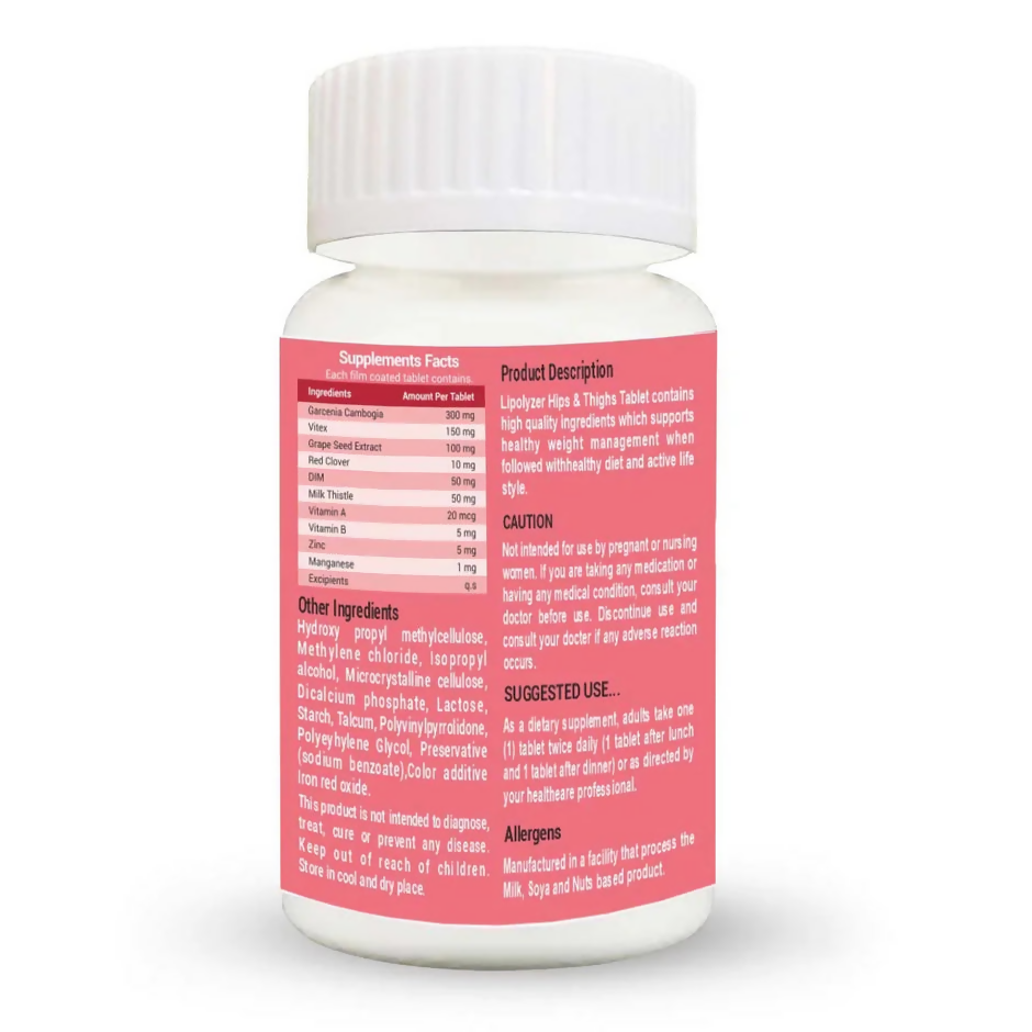 NutroActive Lipolyzer Hips & Thighs Weight Management Tablets 