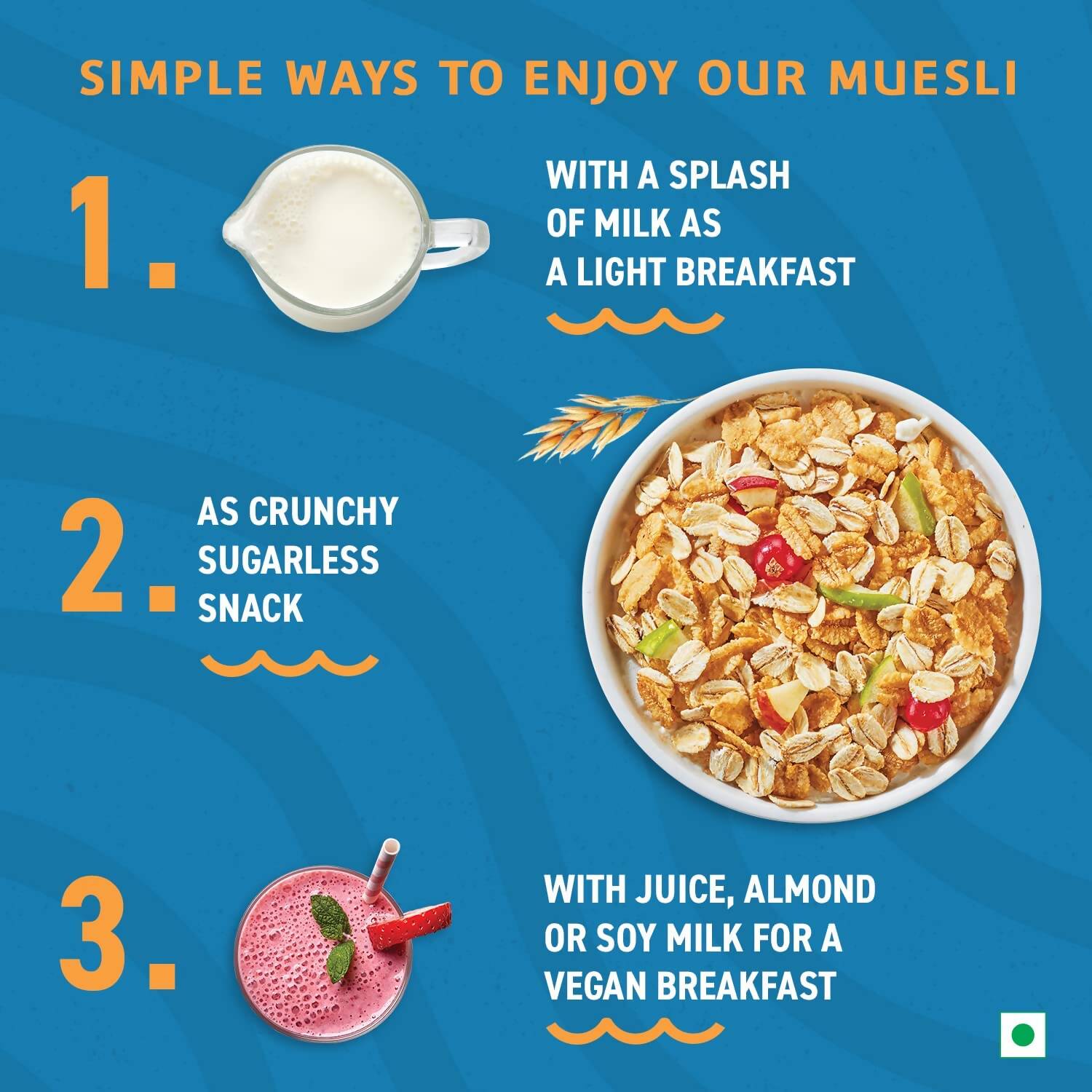 Bagrry's Crunchy No Added Sugar Muesli - Grab2buy