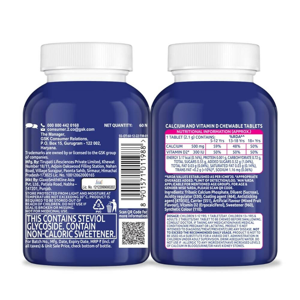Centrum OstoCalcium Total Chewables Tablets for Kids - Mixed Fruit 