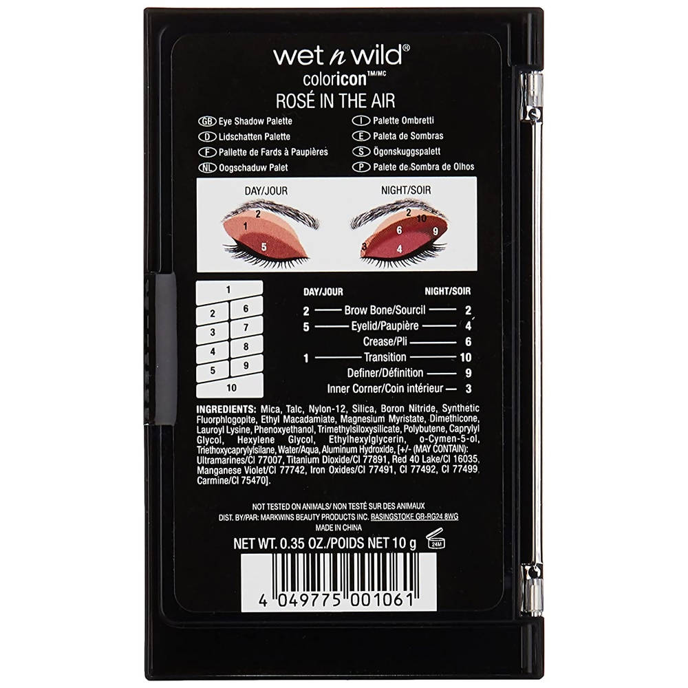 Wet n Wild Color Icon Eyeshadow 10 Pan Palette - Rose In The Air  Grab2Buy Wet n Wild Grab2Buy
