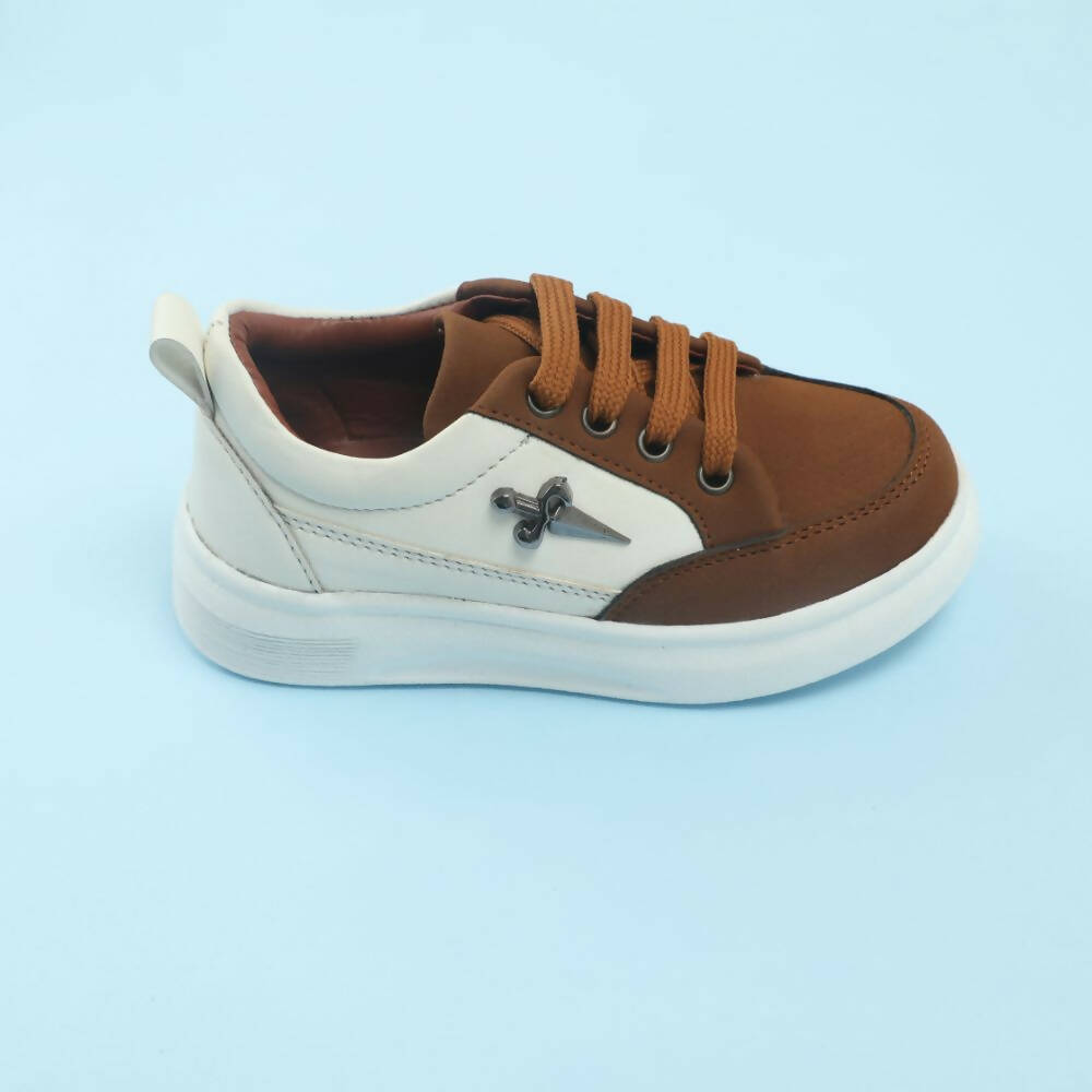 Tiny Bugs Boys Lace Up Casual Shoes - Brown  Grab2Buy Tiny Bugs Grab2Buy