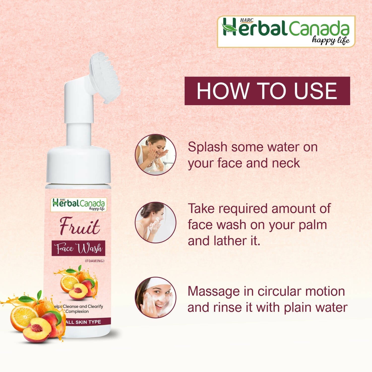 Herbal Canada Fruit Foaming Face Wash 
