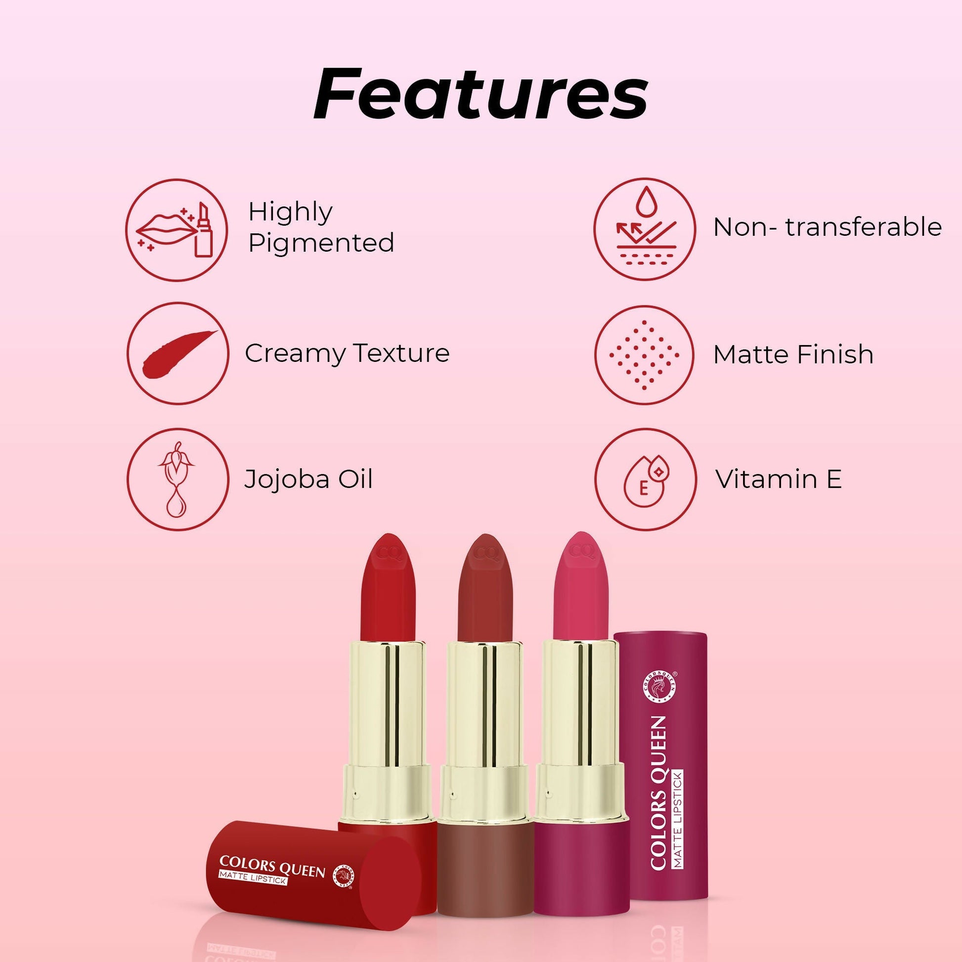 Colors Queen Lippie Stick Matte Lipstick - Mapple Magenta 