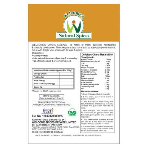 Welcome’s Natural Spices Chana Masala - Grab2buy
