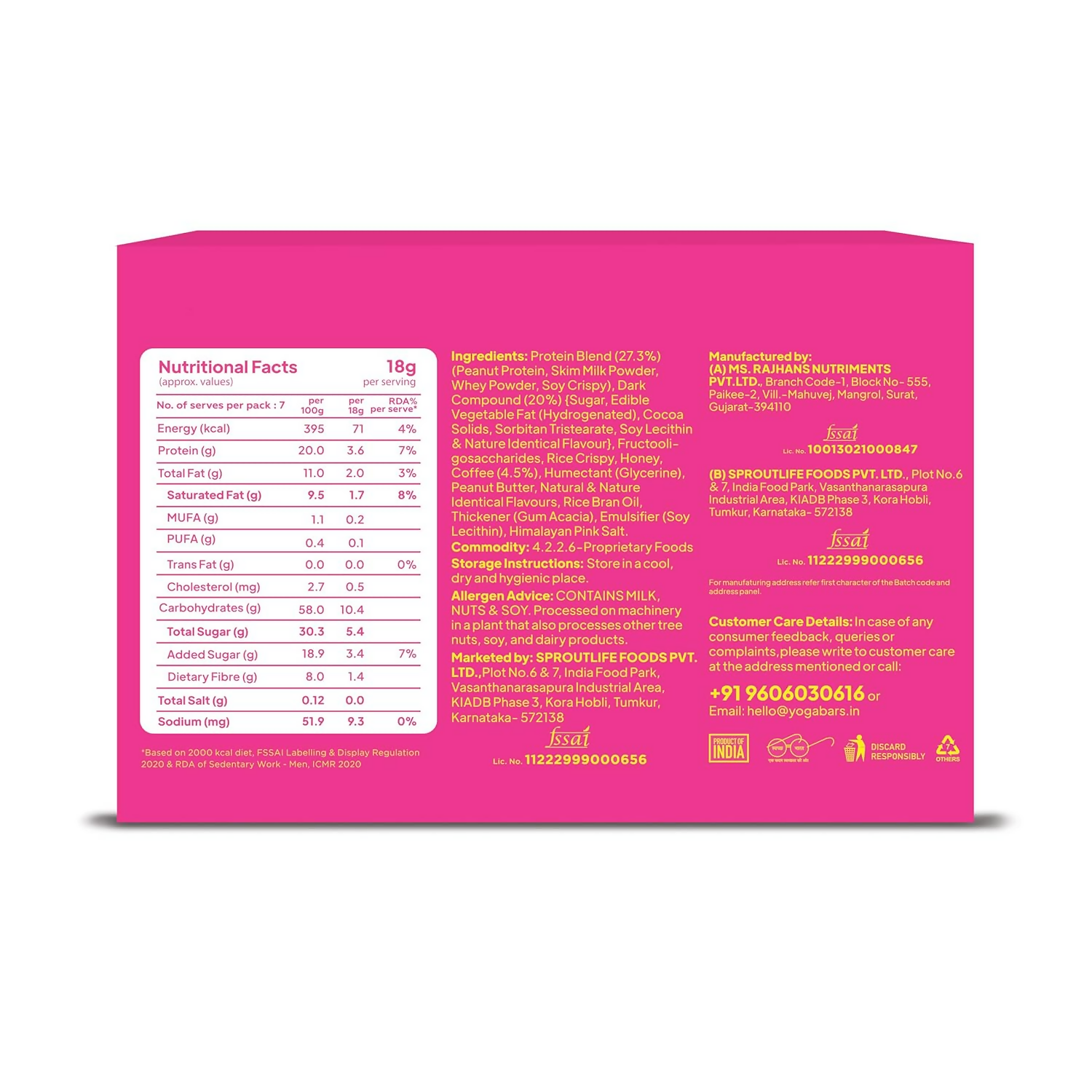 Yoga Bar Protein Minis, 4g Protein Bar (Coffee Crush)  Grab2Buy Yoga Bar Grab2Buy