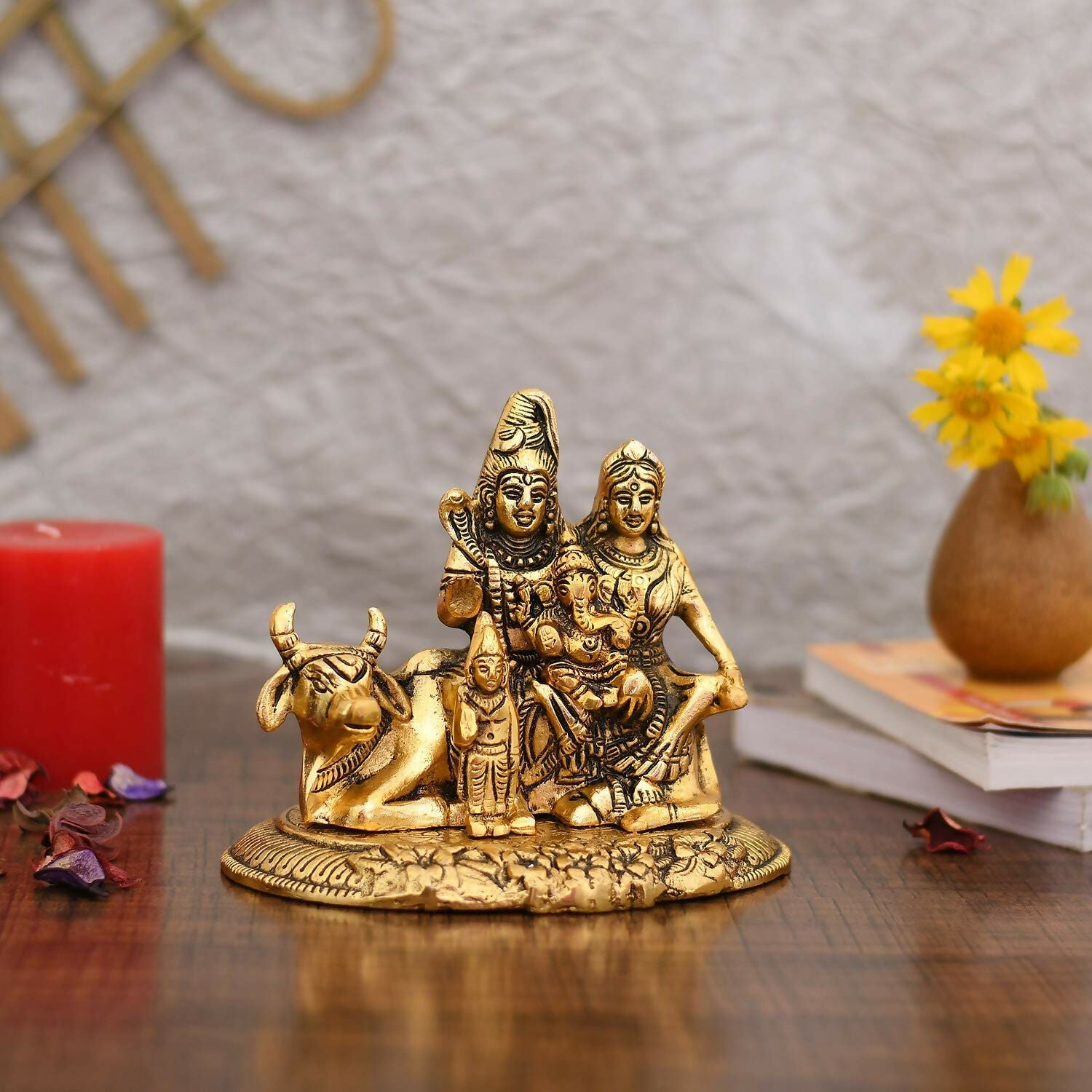 Collectible India Handcrafted Shiva Parvati Ganesh Idol - Grab2buy