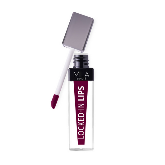 Mila Beaute 12 Hr Non-Transfer Locked-In Liquid Lipstick - Blackcurrant Cake 
