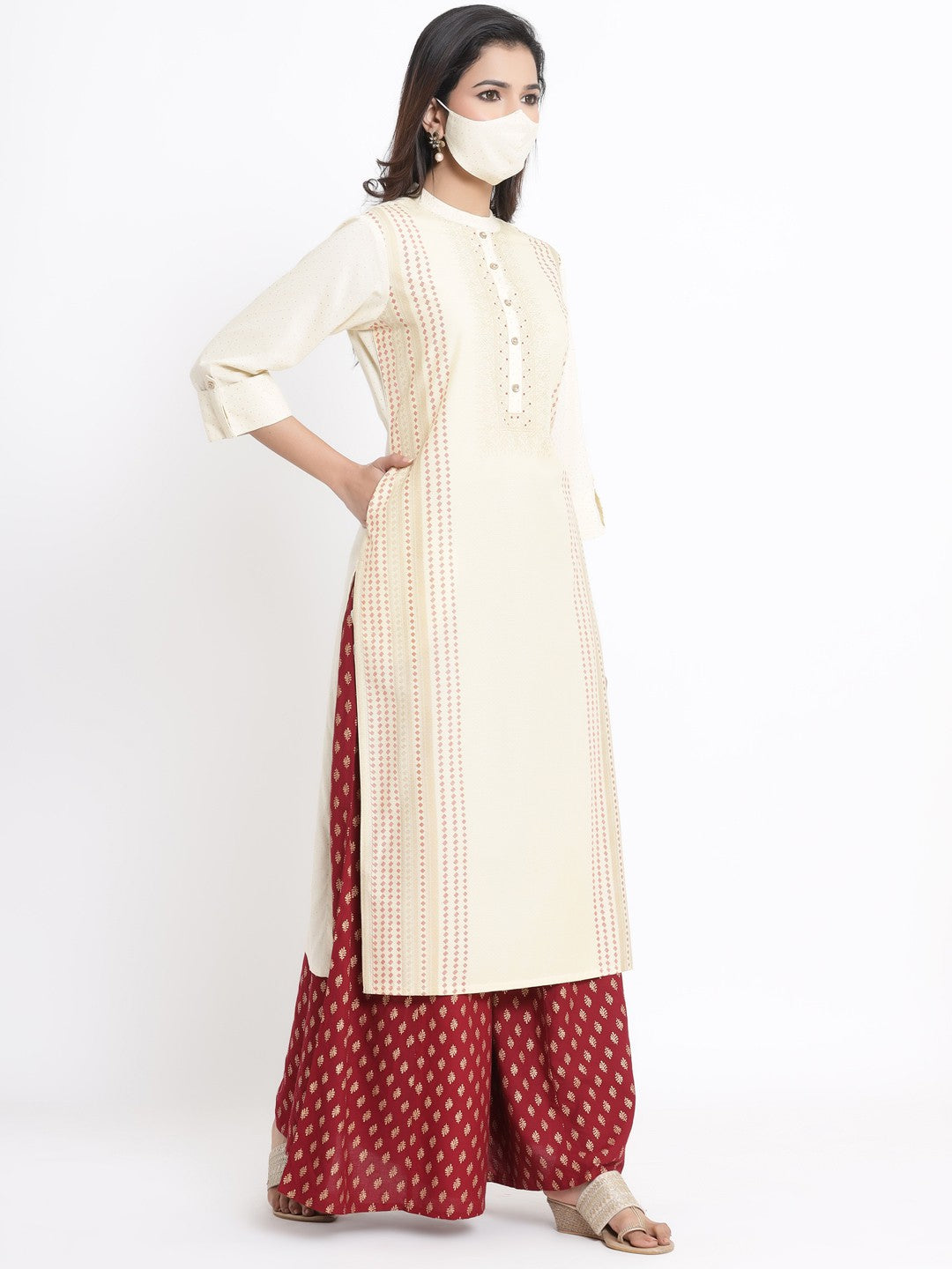Juniper Ivory Viscose Rayon Kurta