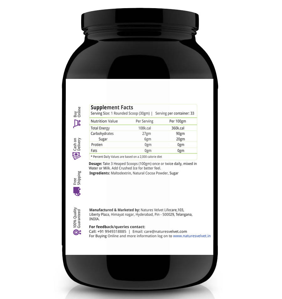 Nature's Velvet Weight Gainer - Chocolate Flavor Powder 