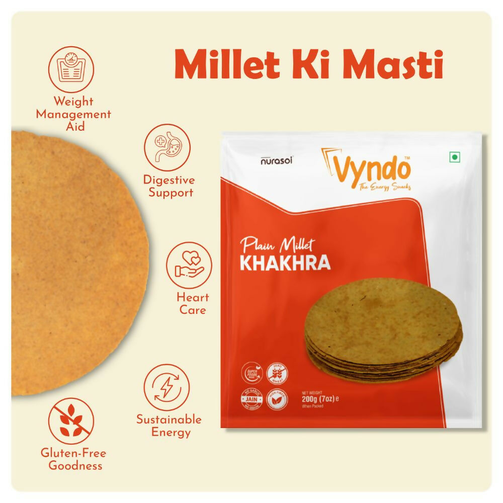 Vyndo Plain Millet Khakhra - Grab2buy