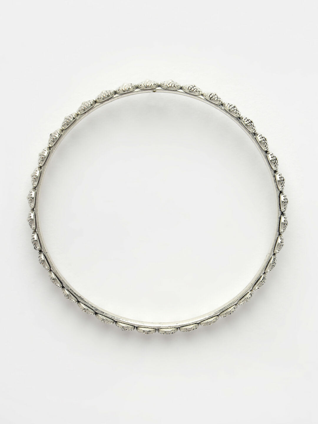 NVR Women's Set of 6 Silver-Toned German Silver Oxidised Bangles