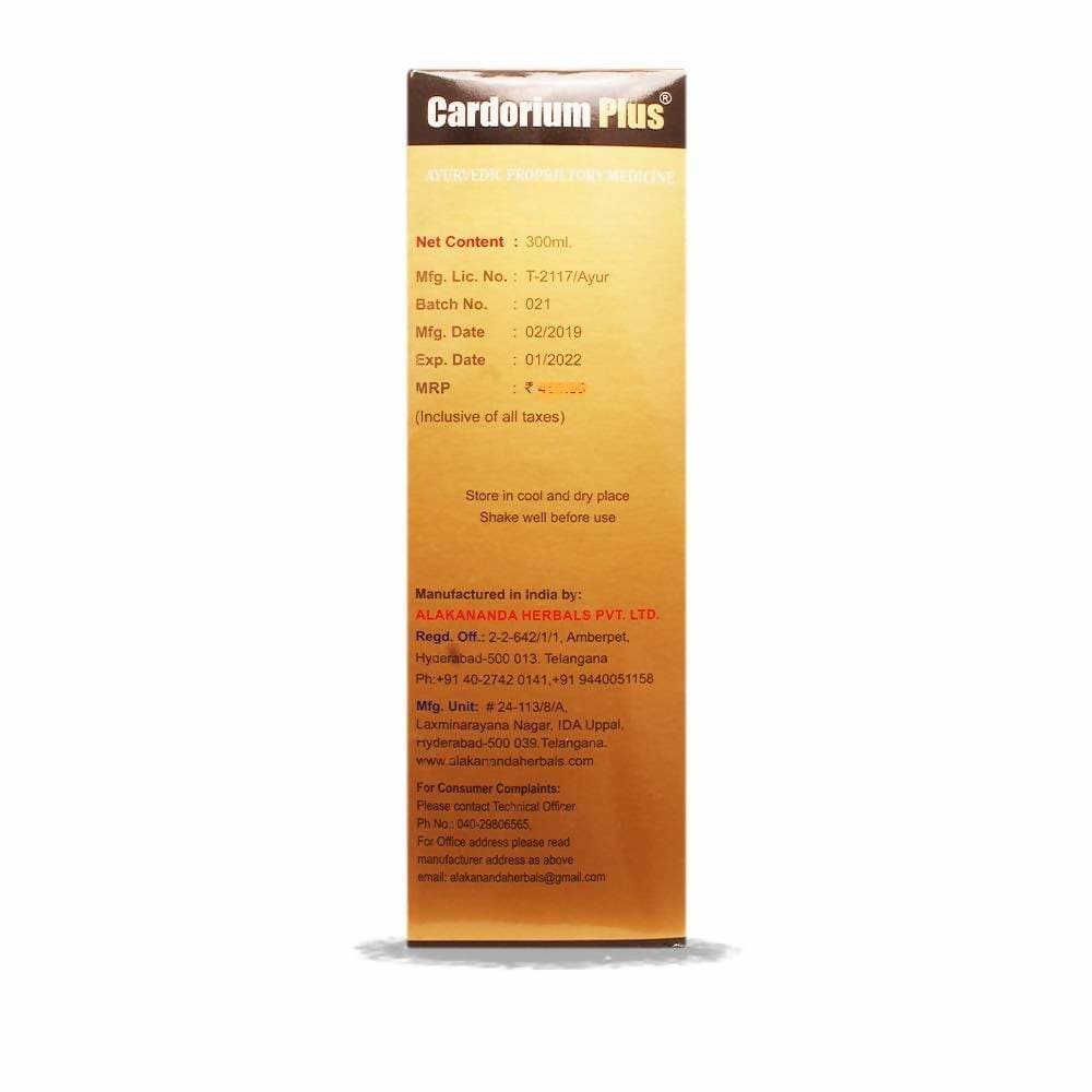 Alakananda Herbals Cardorium Plus Ayurvedic Syrup 